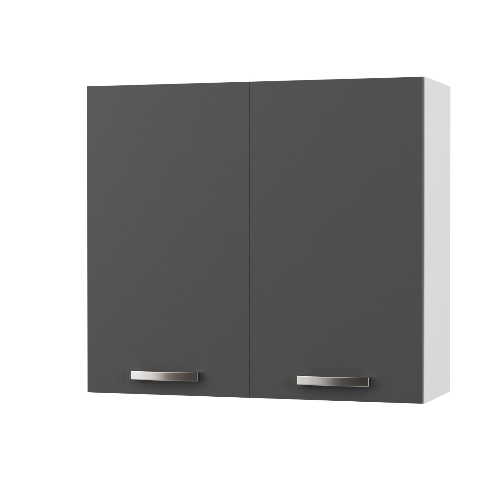 2284 CHARLOTΤE Πάνω Ντουλάπι 80x30.5x71.8εκ με μεταλλικά χερούλια Γραφίτης - Image 1