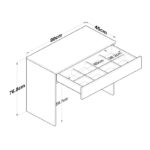 Κονσόλα-τουαλέτα κρεβατοκάμαρας Artemisia pakoworld σε λευκή απόχρωση 90x45x76.8εκ - Image 5