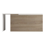 Τραπέζι σαλονιού Extera pakoworld επεκτεινόμενο σε λευκή-sonoma απόχρωση 100-160x50x45εκ - Image 2