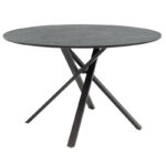 Tραπέζι Cerco pakoworld MDF μαύρο Φ120x75εκ