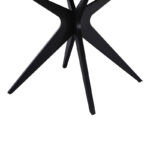 Τραπέζι Toda pakoworld mdf σε καρυδί απόχρωση με μαύρα μεταλλικά πόδια Φ120x75εκ - Image 3