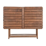 Τραπέζι Retto pakoworld μασίφ ξύλο οξιάς καρυδί εμποτισμού 120x75x71εκ