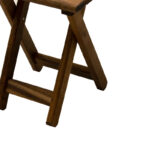 Τραπέζι Retto pakoworld μασίφ ξύλο οξιάς καρυδί εμποτισμού 45x45x48εκ - Image 2