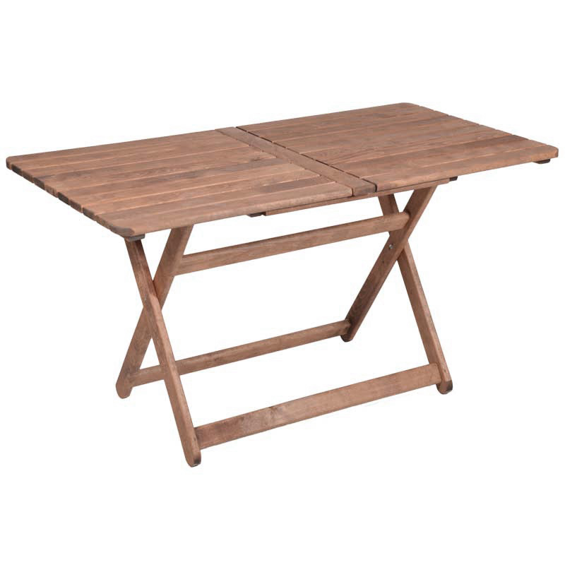 237-000027-1 Tραπεζαρία Retto σετ 5τμχ μασίφ ξύλο οξιάς καρυδί-γκρι 120x75x71εκ - Image 1