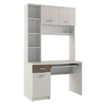 Γραφείο Cross Λευκό Latte-Mόκκα 120x59,2x202εκ