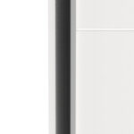 Ντουλάπα ρούχων Kawen pakoworld δίφυλλη με συρόμενες πόρτες λευκό 116.5x60x203εκ - Image 4