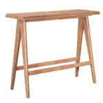 Τραπεζαρία μπαρ Winslow pakoworld σετ 5τεμ ξύλο rubberwood ανοιχτό καρυδί 120x45x100εκ