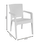 Πολυθρόνα Halcyon pakoworld PP λευκό - Image 3