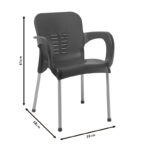 Πολυθρόνα Feast pakoworld PP cappucino-αλουμίνιο γκρι - Image 3