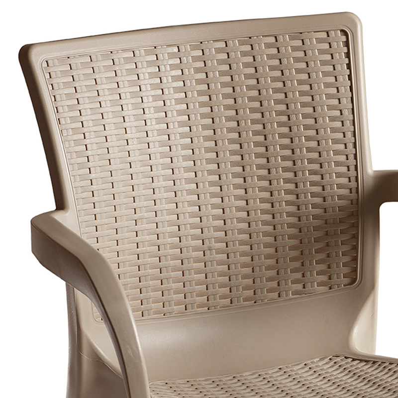 253-000045-1 Πολυθρόνα Festive pakoworld PP cappucino - Image 1