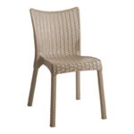 Τραπεζαρία Icon-Confident pakoworld σετ 5τεμ PP σε cappuccino απόχρωση