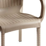 Τραπεζαρία Icon-Festive pakoworld σετ 3τεμ PP σε cappuccino απόχρωση - Image 3