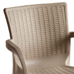 Τραπεζαρία Icon-Festive pakoworld σετ 5τεμ PP σε cappuccino απόχρωση - Image 2