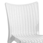 Τραπεζαρία Icon-Confident pakoworld σετ 3τεμ PP σε λευκή απόχρωση - Image 2