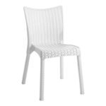 Τραπεζαρία Icon-Confident pakoworld σετ 5τεμ PP σε λευκή απόχρωση