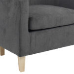 Πολυθρόνα Joyful pakoworld ύφασμα ανθρακί-φυσικό 71x71x78εκ - Image 5