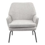 Πολυθρόνα Kieran pakoworld ύφασμα γκρι- πόδι μαύρο 77x69x82.5εκ - Image 2