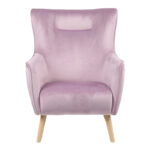 Πολυθρόνα Insicive pakoworld βελούδο σάπιο μήλο-φυσικό πόδι 72x89x105εκ - Image 2