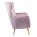 Πολυθρόνα Insicive pakoworld βελούδο σάπιο μήλο-φυσικό πόδι 72x89x105εκ - Image 3