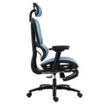 Καρέκλα γραφείου διευθυντή με υποπόδιο Verdant pakoworld Premium Quality mesh χρώμα μπλε - Image 3