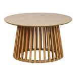 Τραπέζι σαλονιού Domonic pakoworld mdf/pw σε φυσική απόχρωση Φ80x45εκ - Image 2