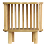 Κομοδίνο Nodial pakoworld MDF/Bamboo σε φυσική απόχρωση Φ40x40εκ - Image 2