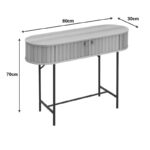 Κονσόλα Zakro pakoworld MDF-μέταλλο σε oak απόχρωση 80x30x70εκ - Image 3