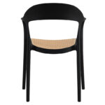 Πολυθρόνα Ember στοιβαζόμενη pakoworld με UV protection PP μπεζ-μαύρο 52.5x56.5x81εκ.