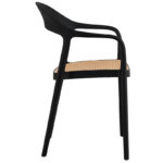 Πολυθρόνα Ember στοιβαζόμενη pakoworld με UV protection PP μπεζ-μαύρο 52.5x56.5x81εκ. - Image 2