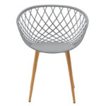 Πολυθρόνα Ezra pakoworld γκρι pp-πόδι φυσικό μέταλλο 63x55x83εκ - Image 3