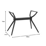 Βάση τραπεζιού Herno pakoworld μαύρο pp 106x61x73εκ - Image 4