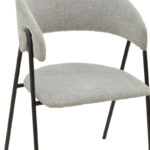 Καρέκλα Rachele pakoworld γκρι ύφασμα-πόδι μαύρο μέταλλο 52x53x83εκ - Image 4