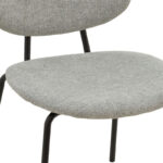 Καρέκλα Pietro pakoworld γκρι ύφασμα-πόδι μαύρο μέταλλο 50x53x83εκ - Image 4