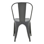Καρέκλα Utopia pakoworld μέταλλο σε ανθρακί απόχρωση 44x44x85εκ - Image 5