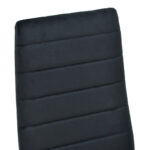 Καρέκλα Parker pakoworld βελούδο σε μαύρη απόχρωση με μαύρα μεταλλικά πόδια 39.5x48x95εκ - Image 5