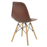 Καρέκλα Julita pakoworld PP καφέ-φυσικό πόδι 46x50x82εκ - Image 2