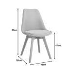 Καρέκλα Gaston I pakoworld PP-PU σε λευκή απόχρωση 48.5x53.5x81.5εκ - Image 5