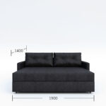 Καναπές Κρεβάτι London Τριθέσιος με Αποθηκευτικό Χώρο Γκρι 208x101x94cm - Image 3