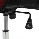 Καρέκλα γραφείου διευθυντή Joel I pakoworld με ύφασμα mesh μαύρο-κόκκινο 60x60x109-118εκ - Image 5