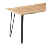 Τραπέζι Izzac pakoworld επιφάνεια MDF sonoma-πόδι μαύρο μέταλλο 140x80x76εκ