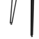 Τραπέζι Izzac pakoworld επιφάνεια MDF καρυδί-πόδι μαύρο μέταλλο 140x80x76εκ - Image 2