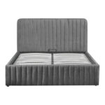 Κρεβάτι διπλό Zilin pakoworld ύφασμα ανθρακί με αποθηκευτικό χώρο 160x200εκ - Image 4