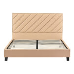 Κρεβάτι διπλό Franky pakoworld pu μπεζ 160x200εκ - Image 3