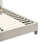 Κρεβάτι διπλό Majus pakoworld ύφασμα γκρι-μπεζ 160x200εκ - Image 4