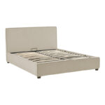 Κρεβάτι διπλό Bedka pakoworld ύφασμα γκρι με αποθηκευτικο χώρο160x200εκ - Image 2