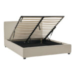 Κρεβάτι διπλό Bedka pakoworld ύφασμα γκρι με αποθηκευτικο χώρο160x200εκ - Image 3