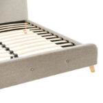 Κρεβάτι διπλό Restel pakoworld ύφασμα γκρι-μπεζ 160x200εκ - Image 4