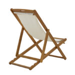 Σεζλόνγκ Franclow pakoworld ξύλο ακακίας φυσικό-πανί pvc λευκό - Image 2