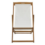 Σεζλόνγκ Franclow pakoworld ξύλο ακακίας φυσικό-πανί pvc λευκό - Image 3