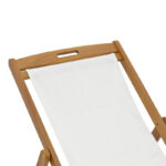 Σεζλόνγκ Franclow pakoworld ξύλο ακακίας φυσικό-πανί pvc λευκό - Image 4